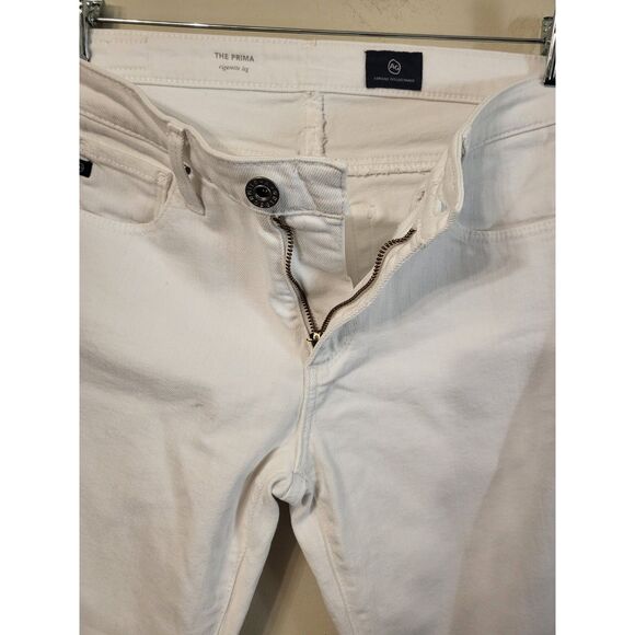 Adriano Goldschmied The Prima White Cigarette Leg Jeans Women 26 Regular Skinny - Picture 4 of 10